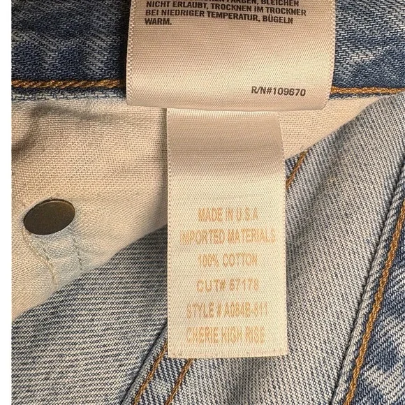 AGOLDE Womens Jeans Size 31 Cherie High Rise Light Wash Straight Leg Distressed‎ - Picture 11 of 11